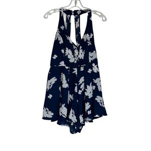 Favlux Halter Romper M Blue White Floral